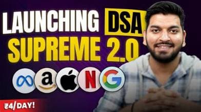 Love Babbar DSA Sheet banner — Launching DSA Supreme 2.0